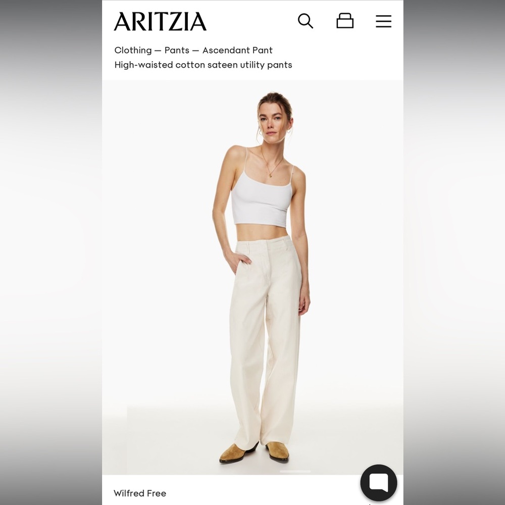 Aritzia Wilfred Free Ascendent Pant - GD Birch, Size 2